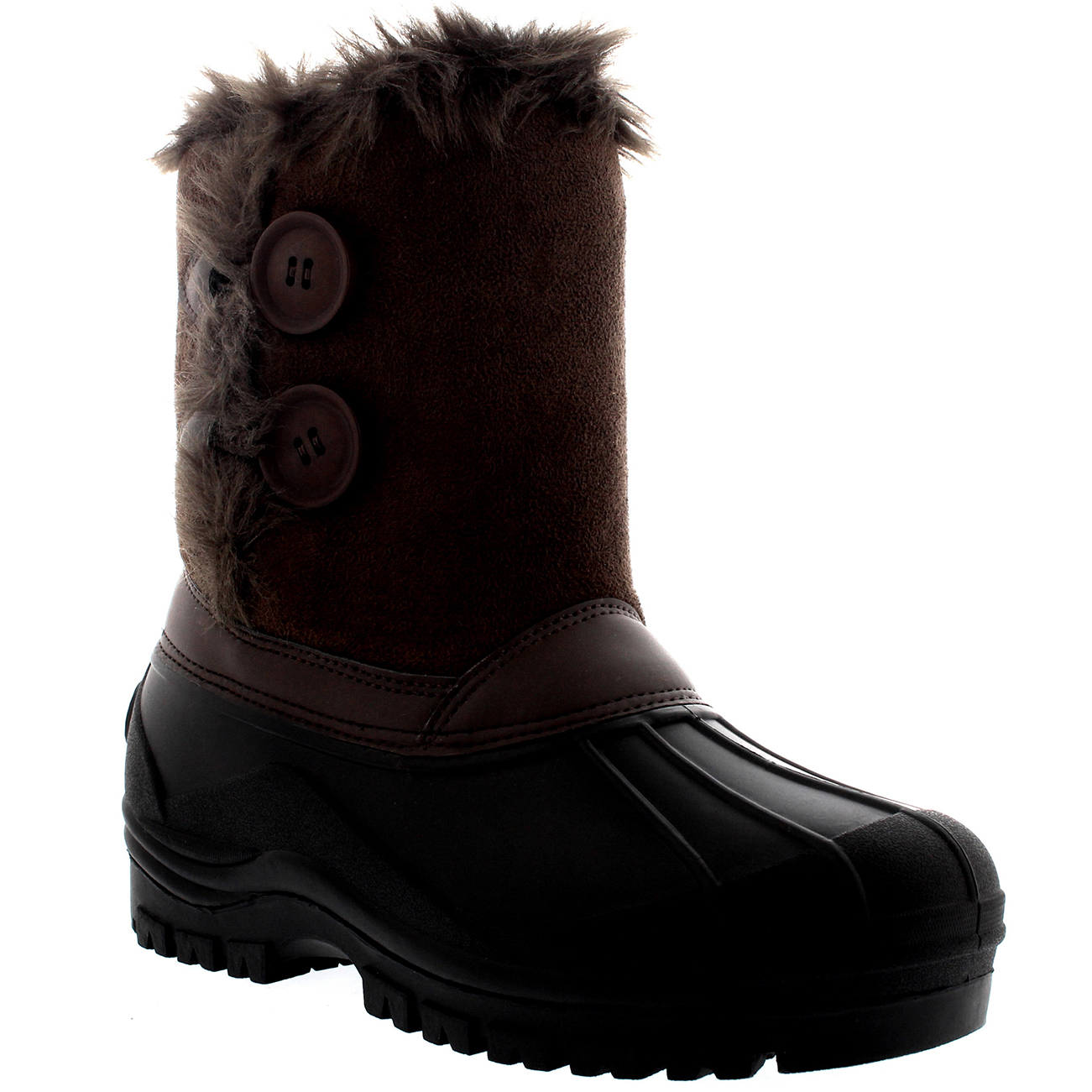 Womens Muck Fur Lined Duck Button Waterproof Winter Mid Calf Rain Boots ...