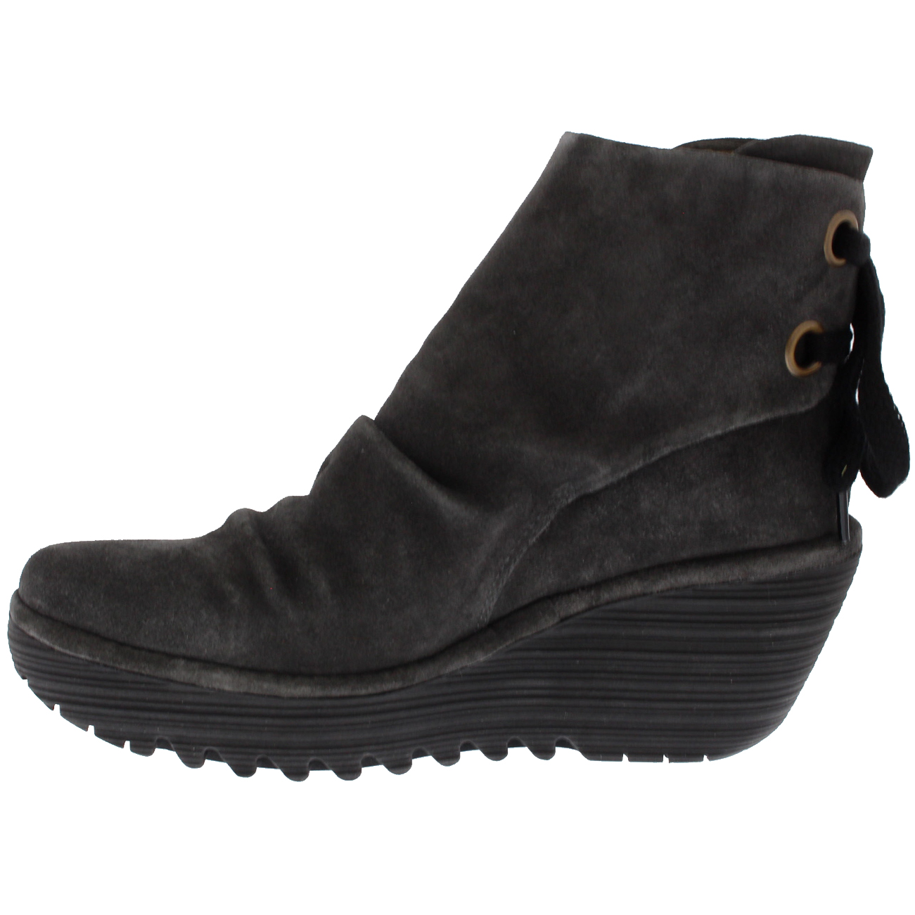 Womens Fly London Yama Platform Wedge Heel Ankle Boot Oil Suede Mid Heel Womens Fly London Yama Platform Wedge Heel Ankle Boot Oil Suede Mid Heel