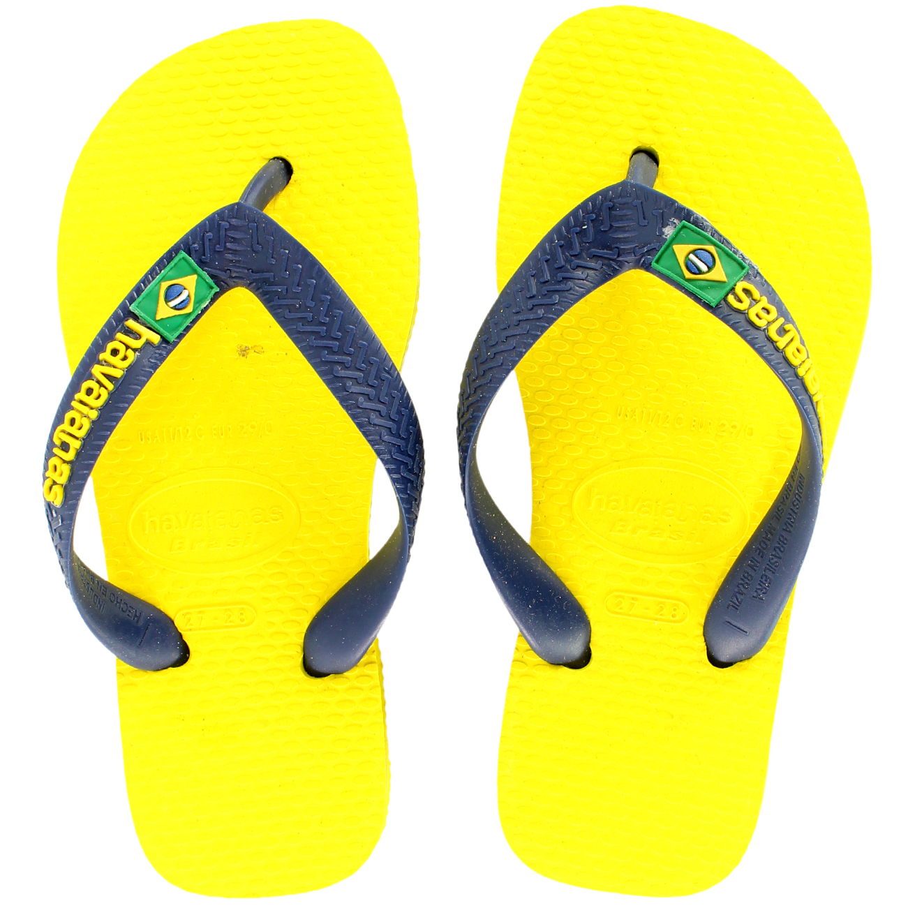 Unisex Kids Havaianas Logo Slip On Summer Beach Sandal