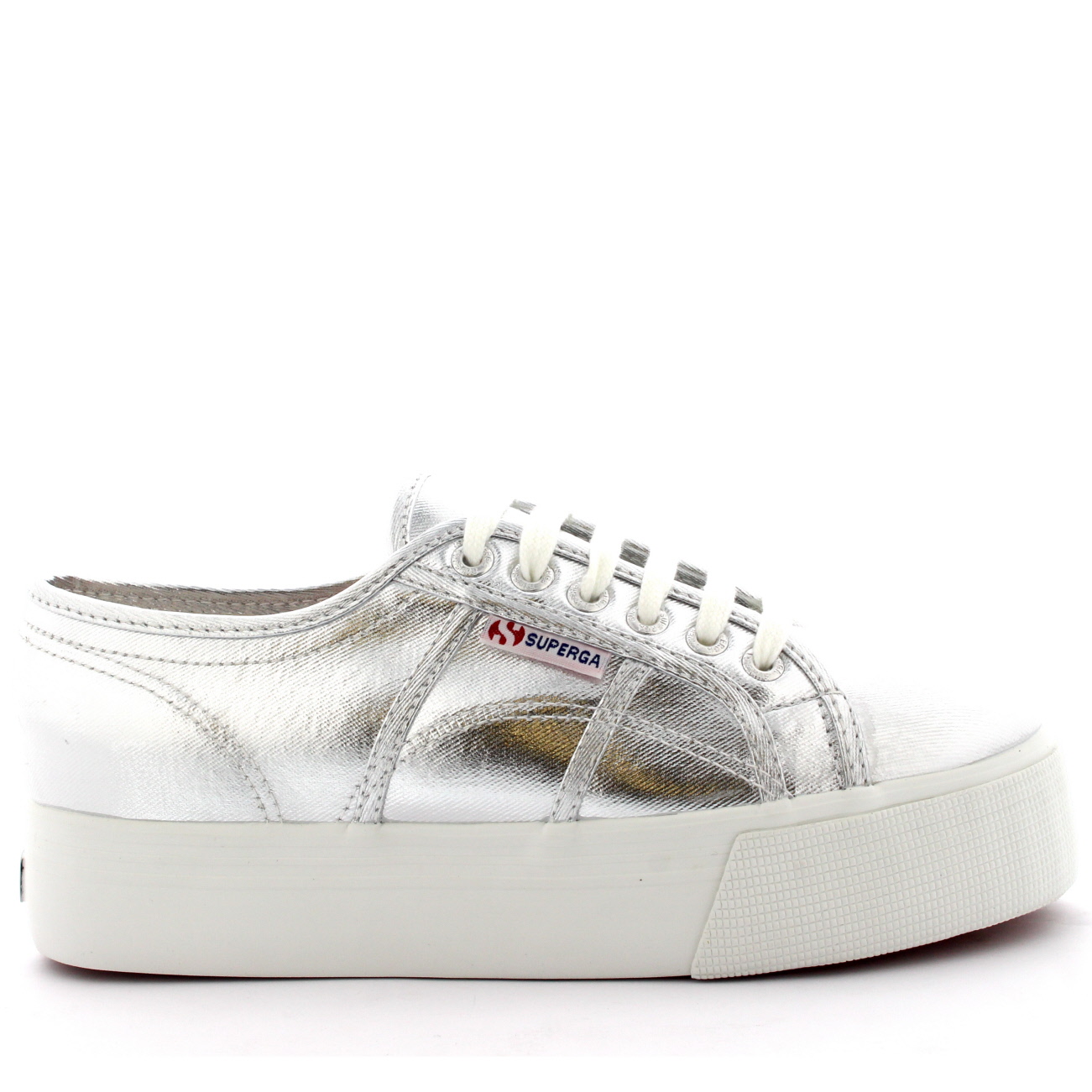 superga metallic platform sneaker