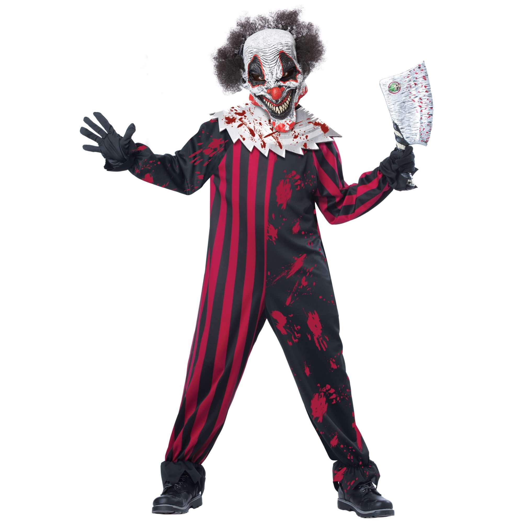 Killer Klown Horror Clown Joker Horror Evil Sinister Halloween Boys Costume L