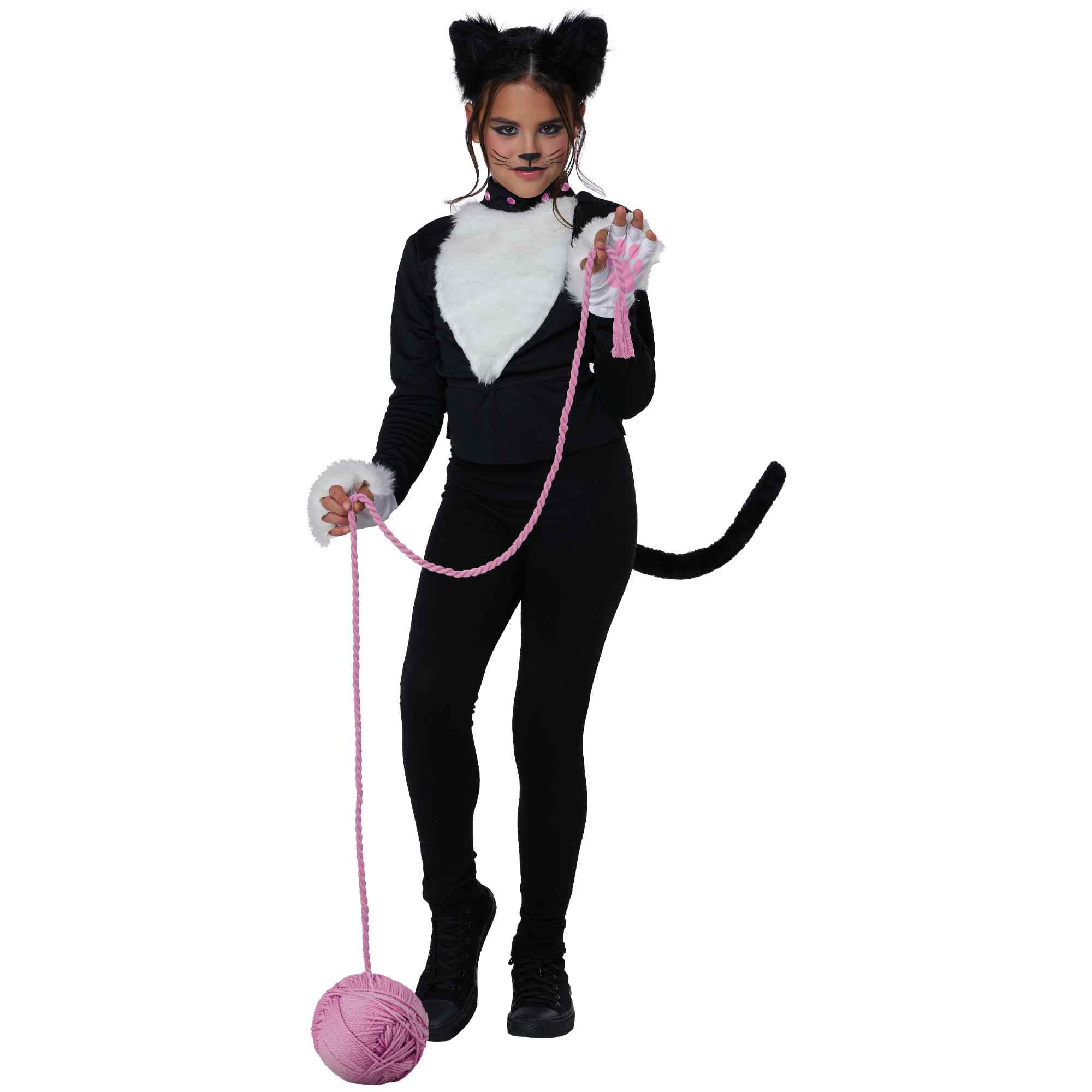 Kitty Cat Black Animal Pet Book Week Fancy Dress Child Girls Costume Kit