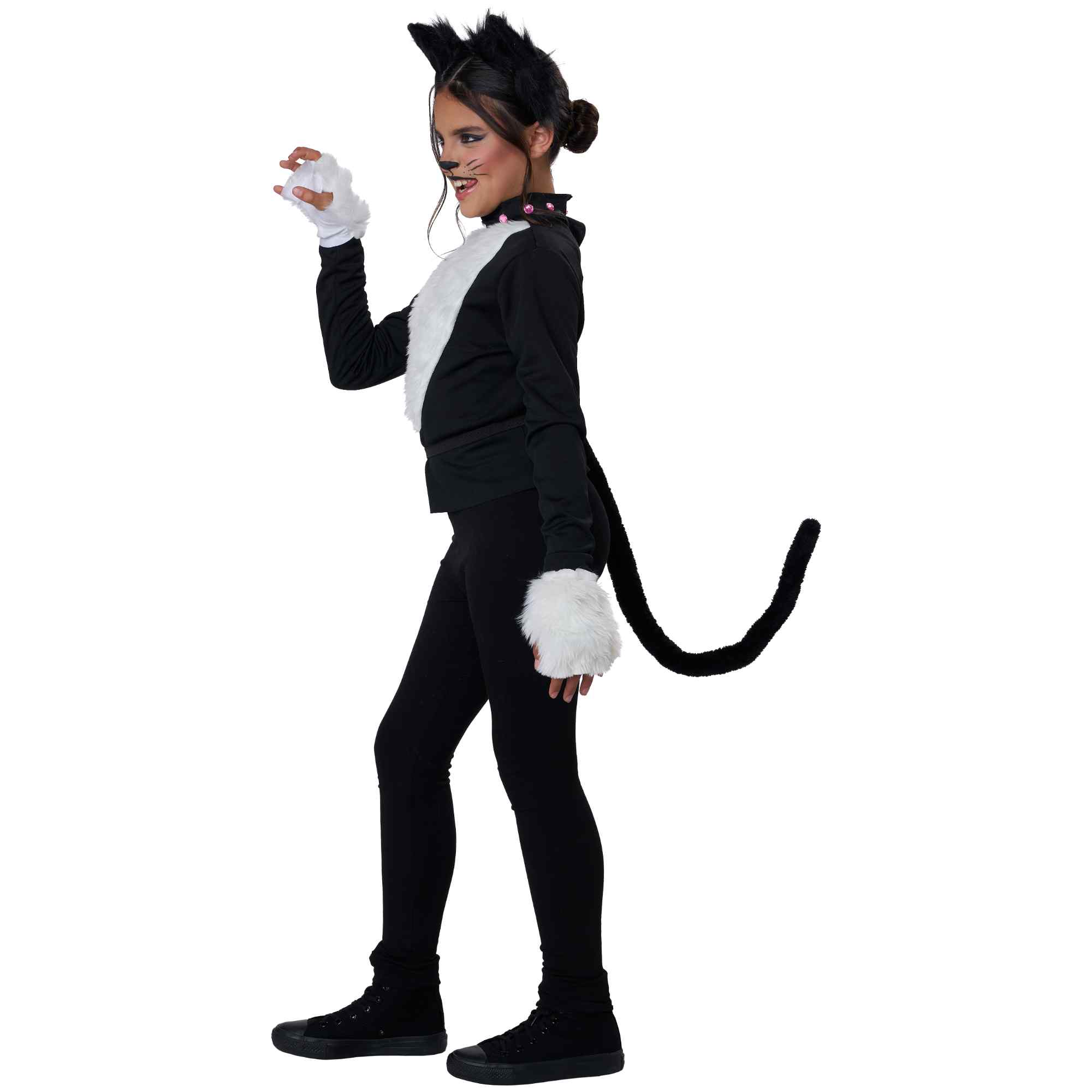 Kitty Cat Black Animal Pet Book Week Fancy Dress Child Girls Costume Kit - additional image