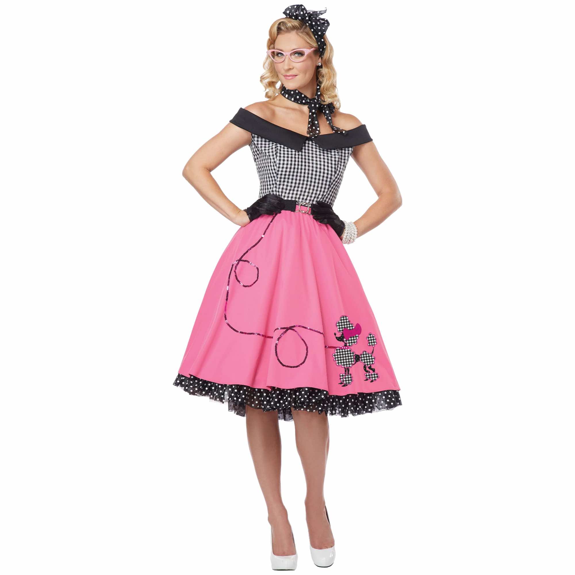 Nifty 50s Greaser Sandy Poodle Rock Roll Womans Costume