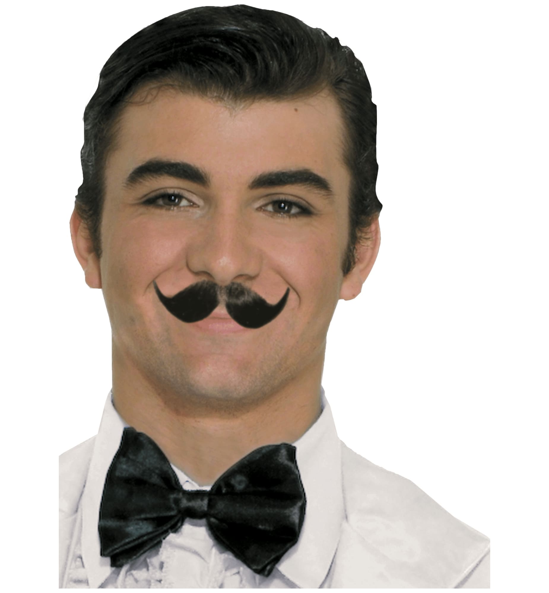 Englishman 1920s Butler Villain Handlebar Black Mens Costume Winged