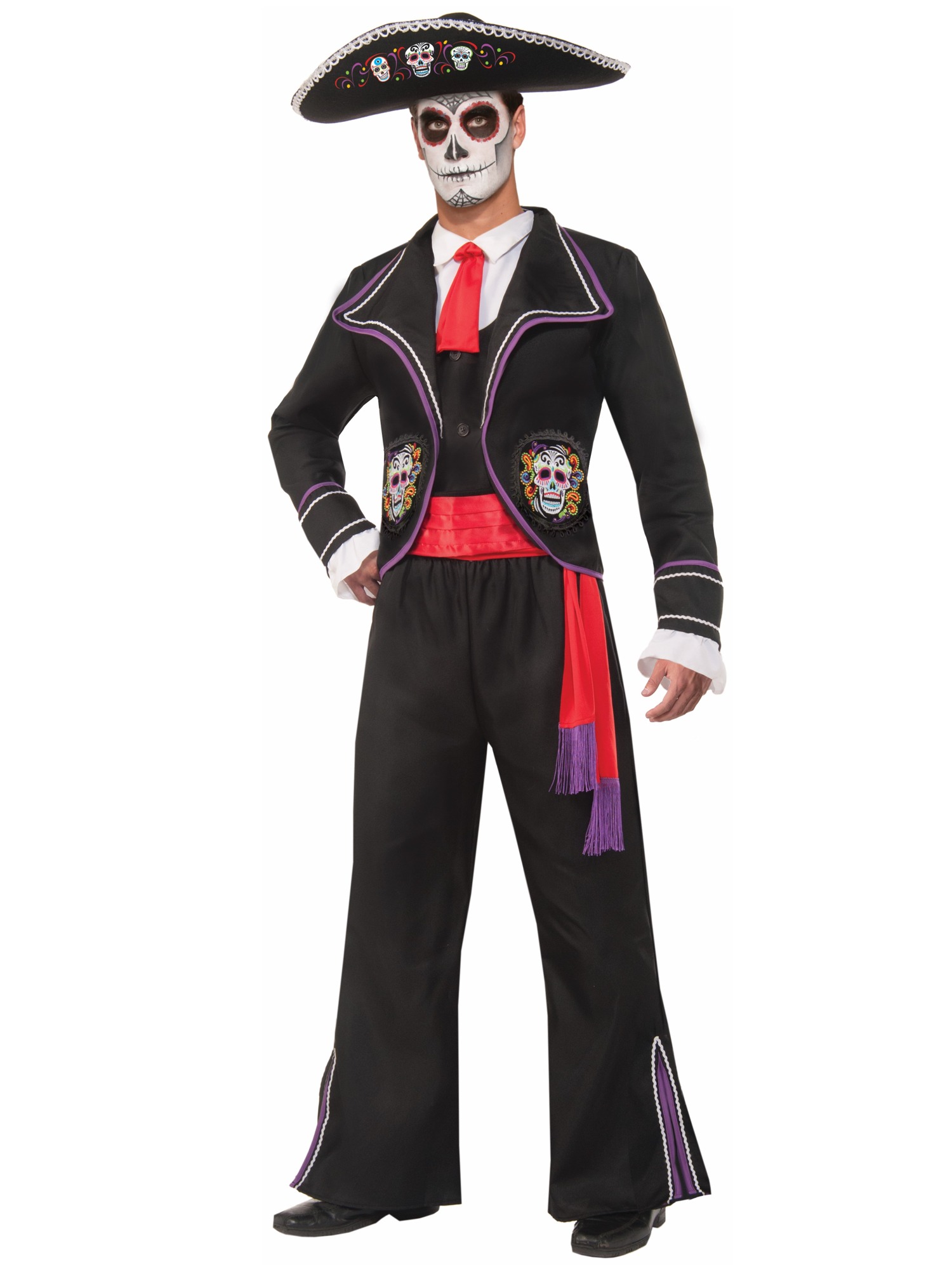 Day Of The Dead Mariachi Skulls Skeleton Mexico Spanish Tuxedo Men