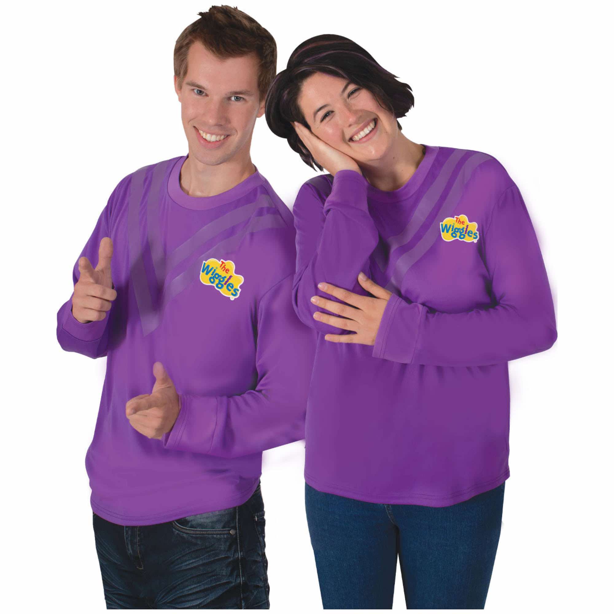 Purple Wiggle Lachy John The Wiggles Adult Unisex Mens Costume Shirt Top - Picture 3 of 4