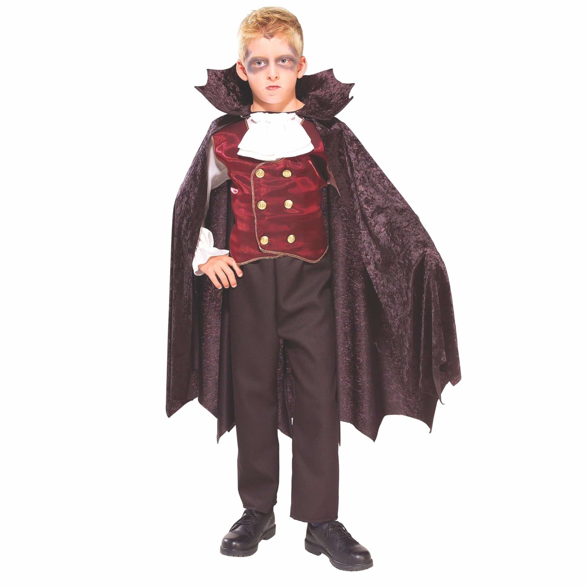 Vampire Dracula Count Transylvanian Halloween Fancy Dress Up Boys