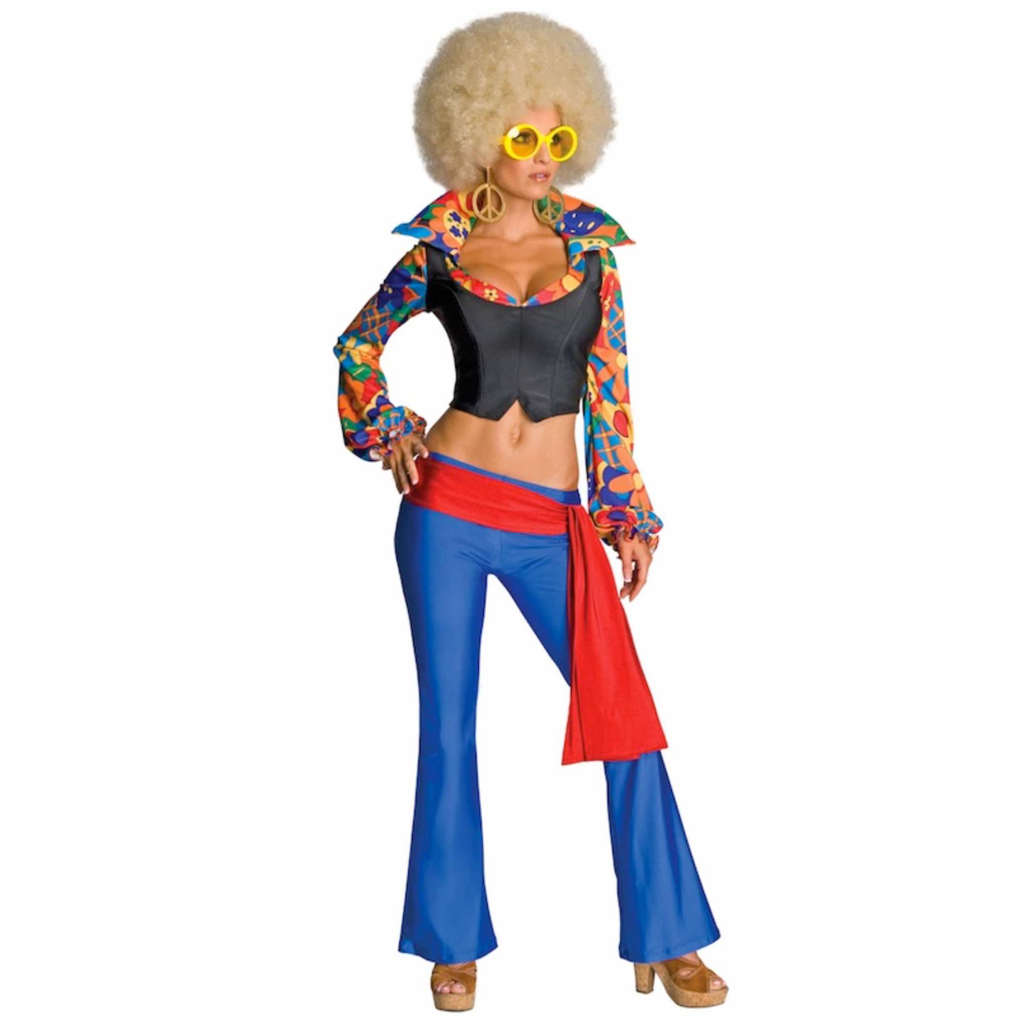 Make Love Not War Hippie Secret Wishes 70s Disco Boogie Adult Womens Costume