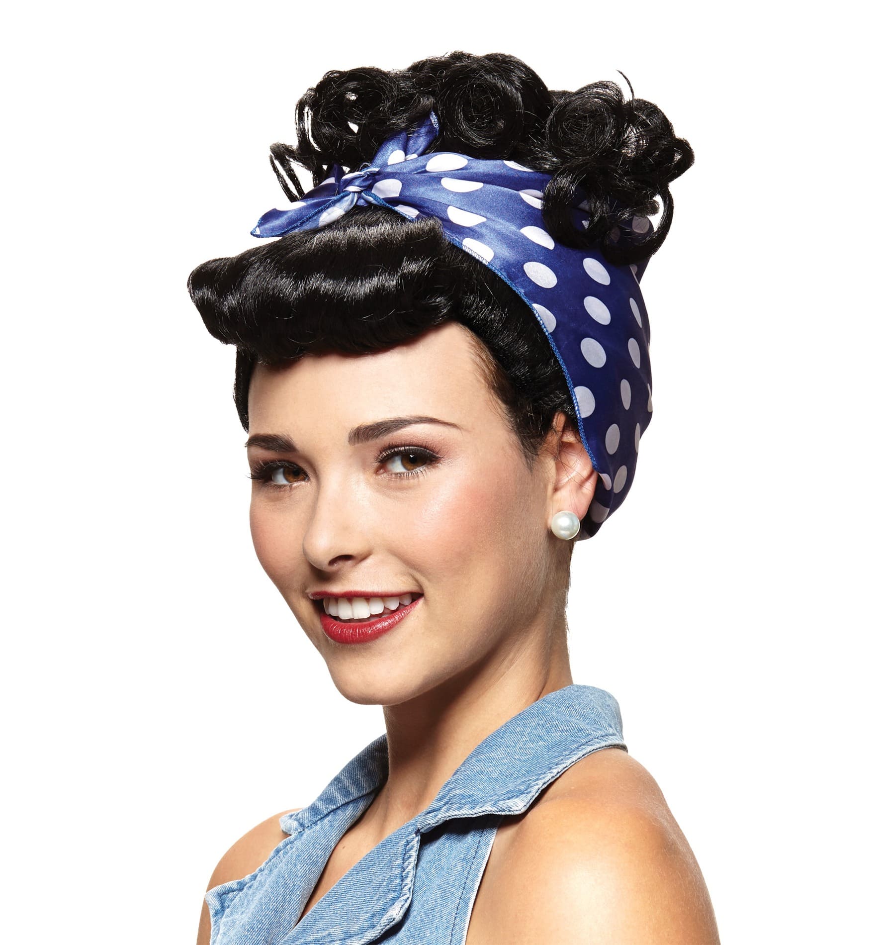 Riveter Black 1950s 40s Pin Up Retro Rockabilly Rosie ...