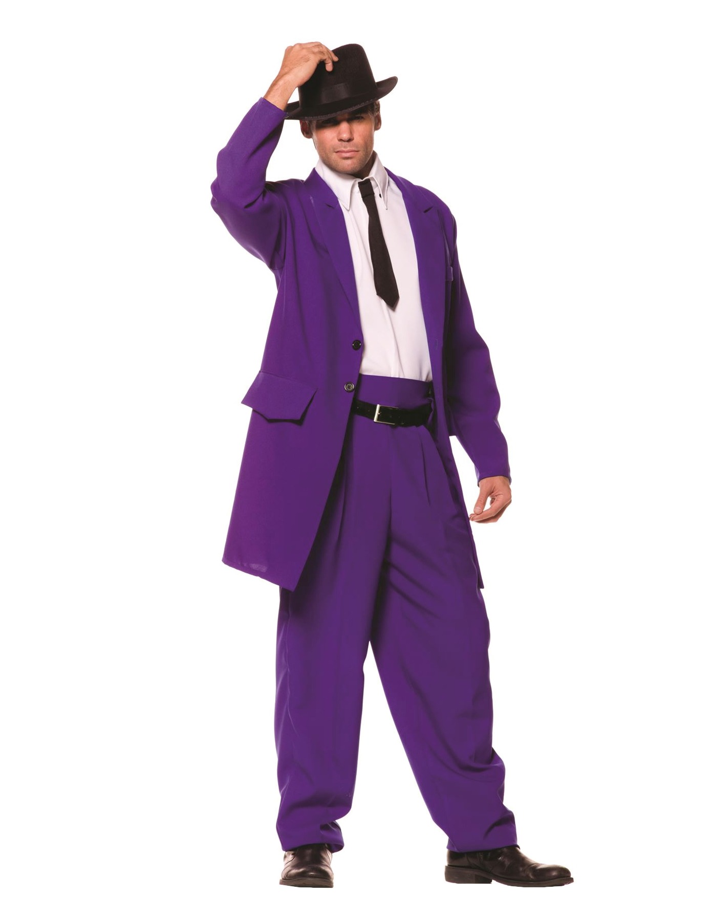 Zoot Suit Purple 1920s 1940s Gangster Mobster Mob Men Costume One Size