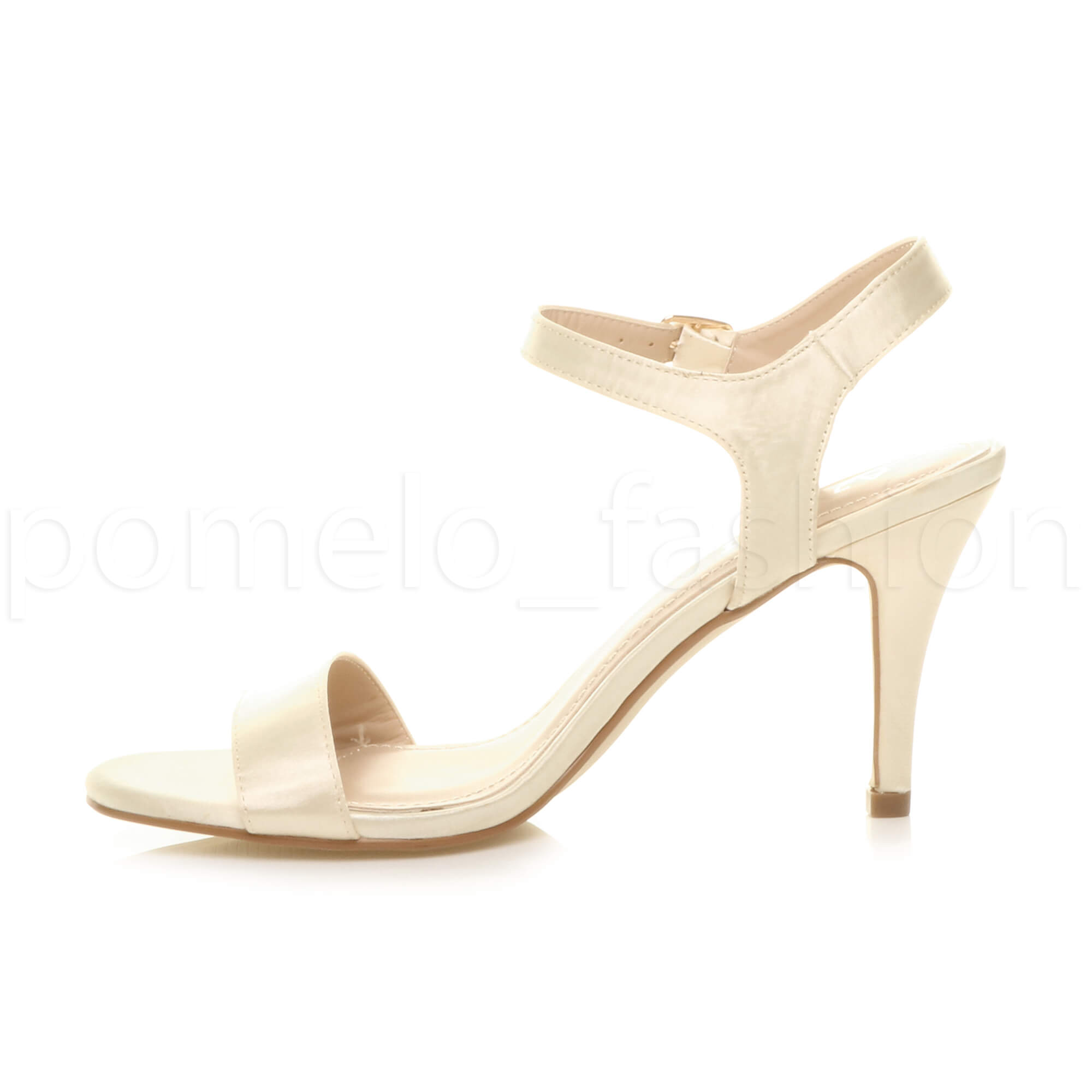 DAMEN HOCHZEIT BRAUTJUNGFER MITTELHOHER ABSATZ RIEMCHEN SANDALEN ABSCHLUSSBALL SCHUHE GRÖSSE - Bild 14 von 56