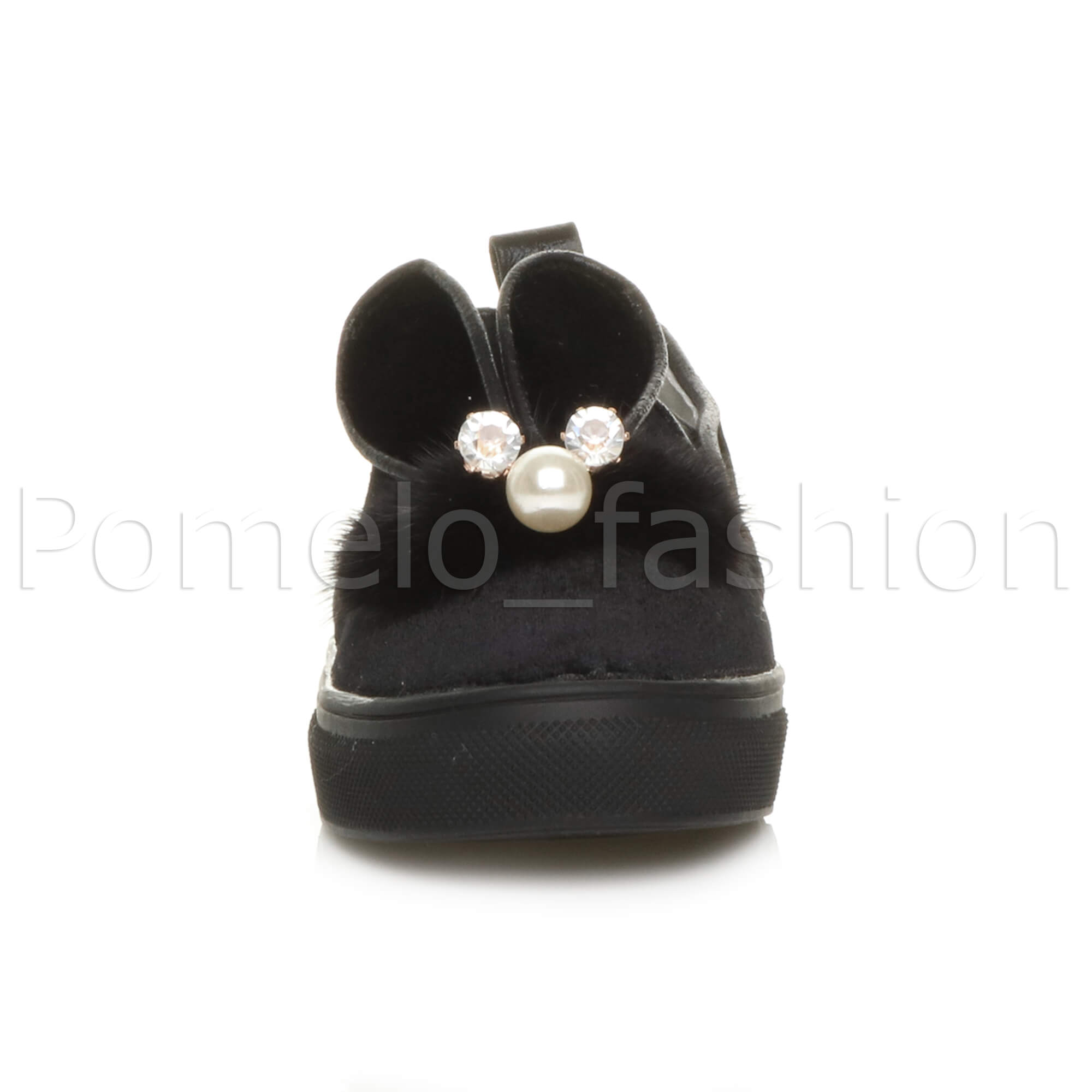 Mädchen Kinder Kinder Samt Süße Hasenohren Party Slipper Turnschuhe Plimsolls - Bild 11 von 31