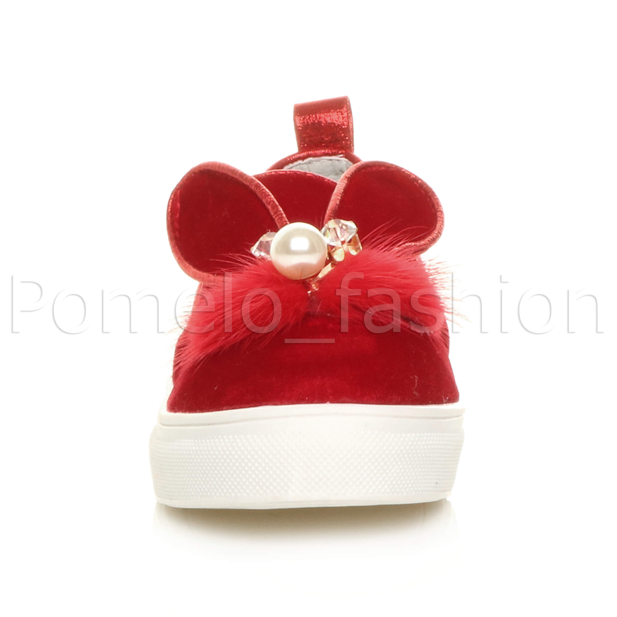 Mädchen Kinder Kinder Samt Süße Hasenohren Party Slipper Turnschuhe Plimsolls - Bild 31 von 31