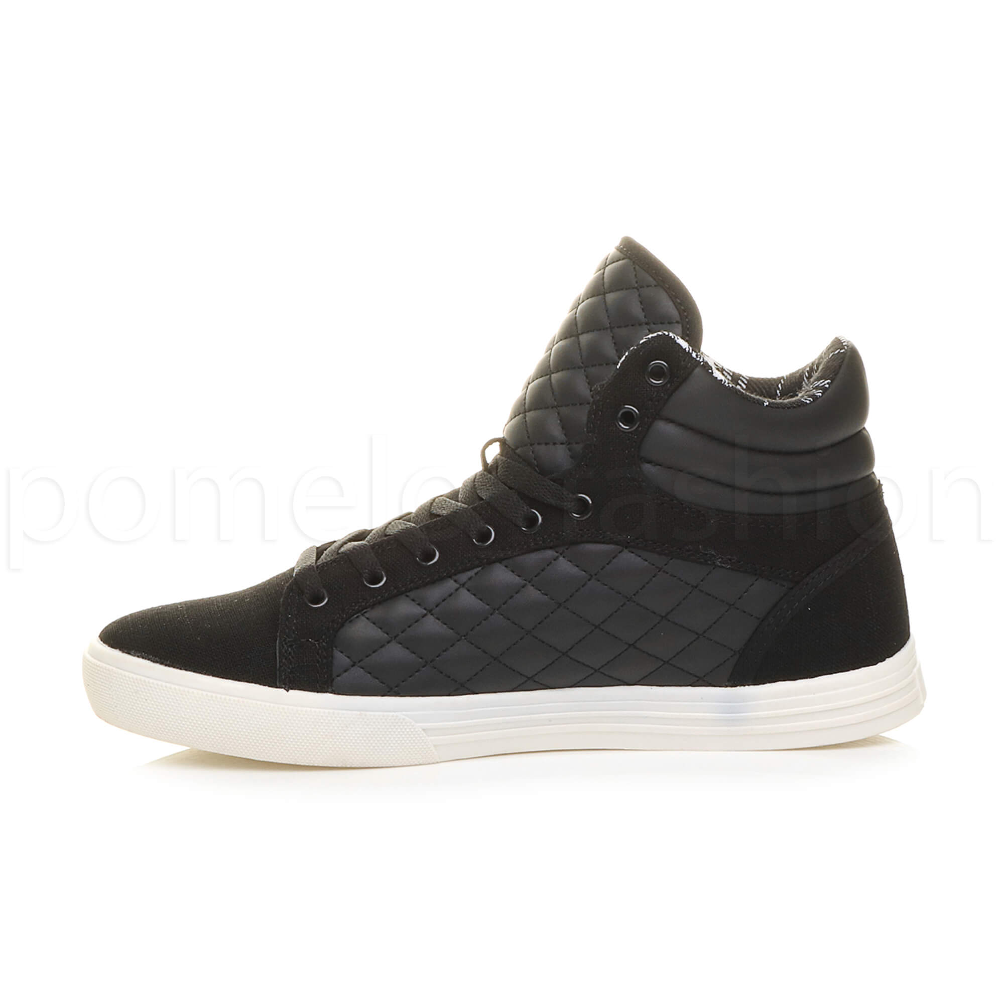 Homme Matelassé plates lacets hi high top bottes formateur Taille Cheville Baskets Taille formateur 02439b Homme Matelassé plates lacets hi high top bottes formateur Taille Cheville Baskets Taille formateur 02439b