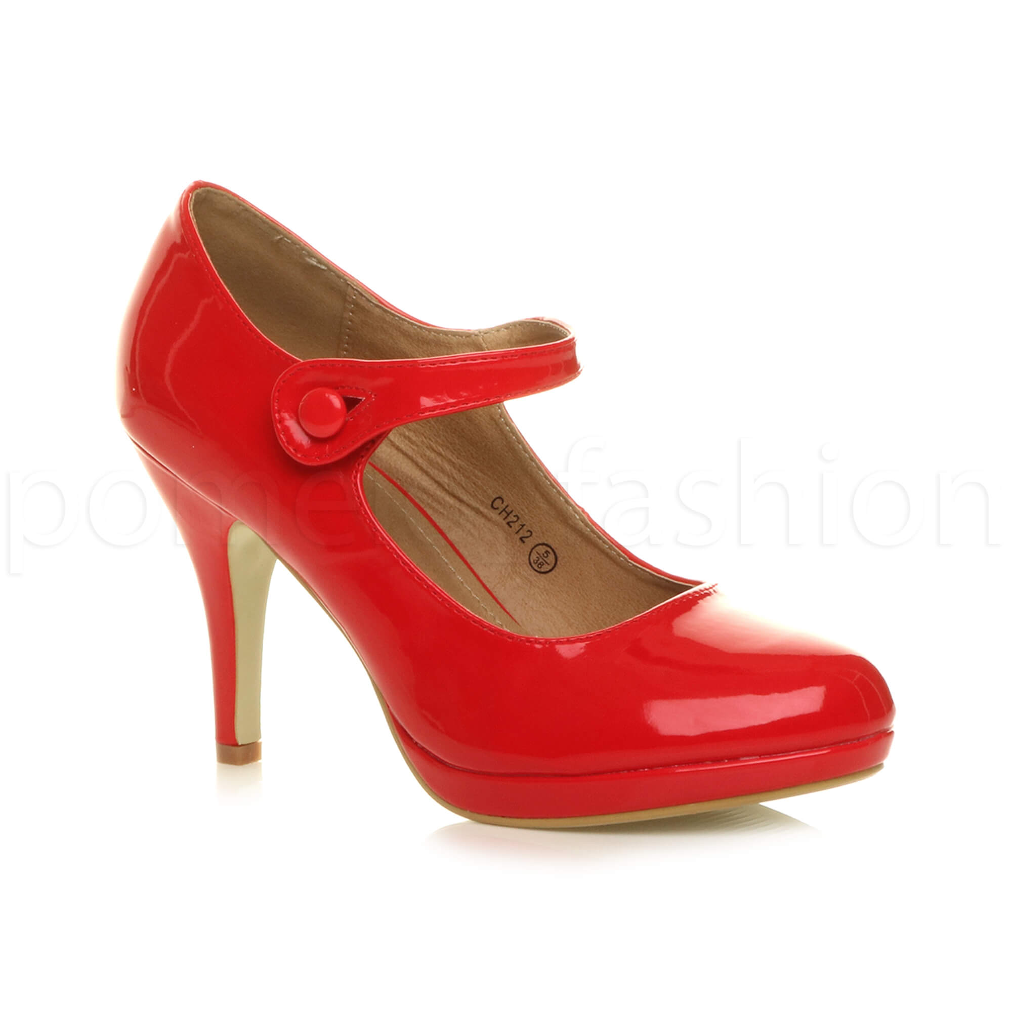 WOMENS LADIES HIGH HEEL MARY JANE STRAP BRIDESMAID WEDDING PARTY COURT SHOES