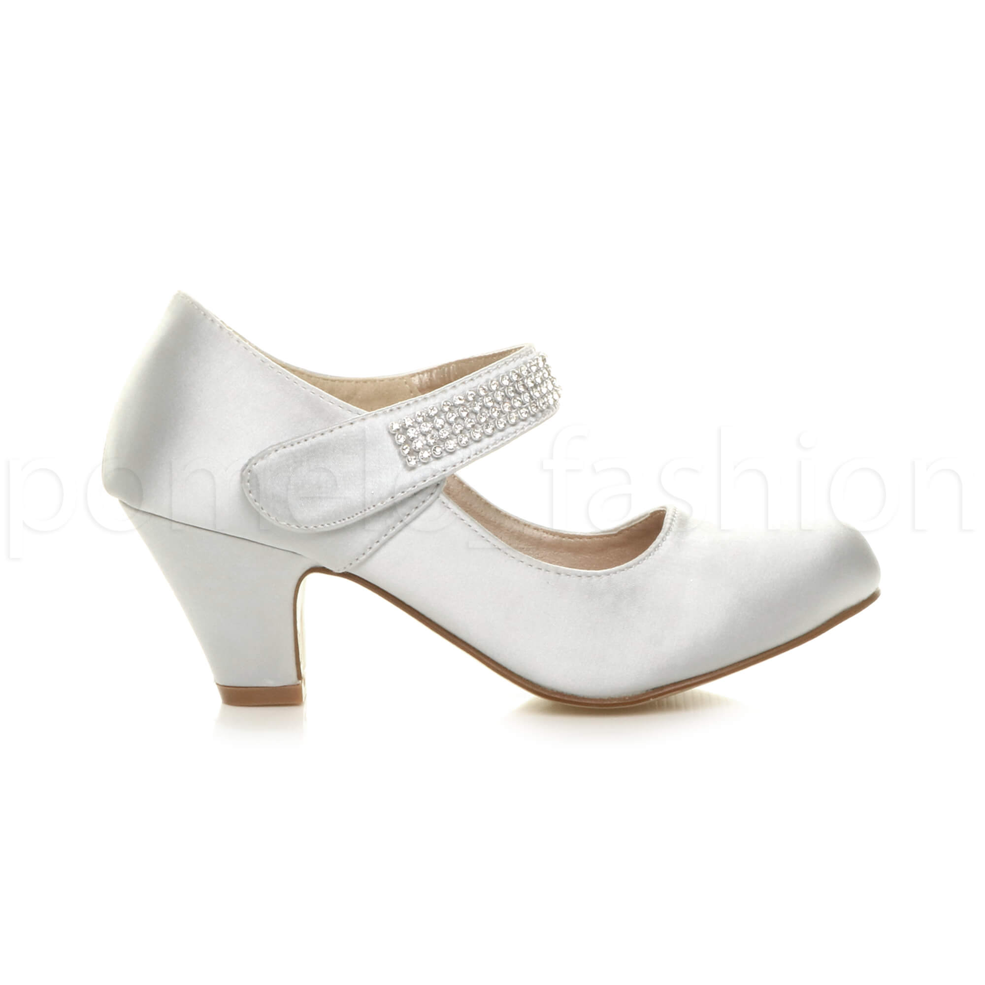 GIRLS CHILDRENS KIDS PARTY WEDDING BRIDESMAID MARY JANE STRAP SANDALS SHOES SIZE