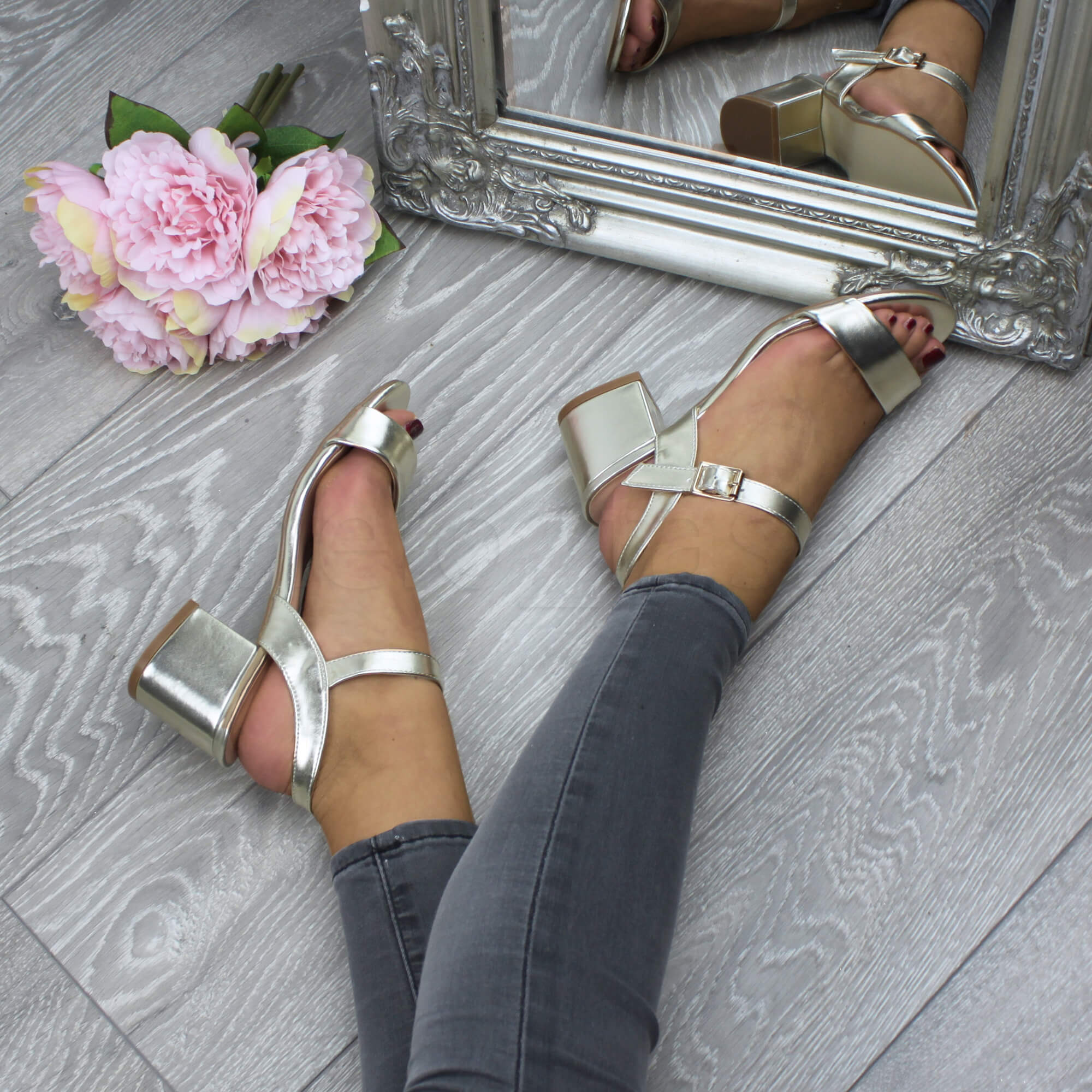 WOMENS LADIES LOW MID BLOCK HEEL PEEP TOE ANKLE STRAP BRIDESMAID SANDALS SHOES