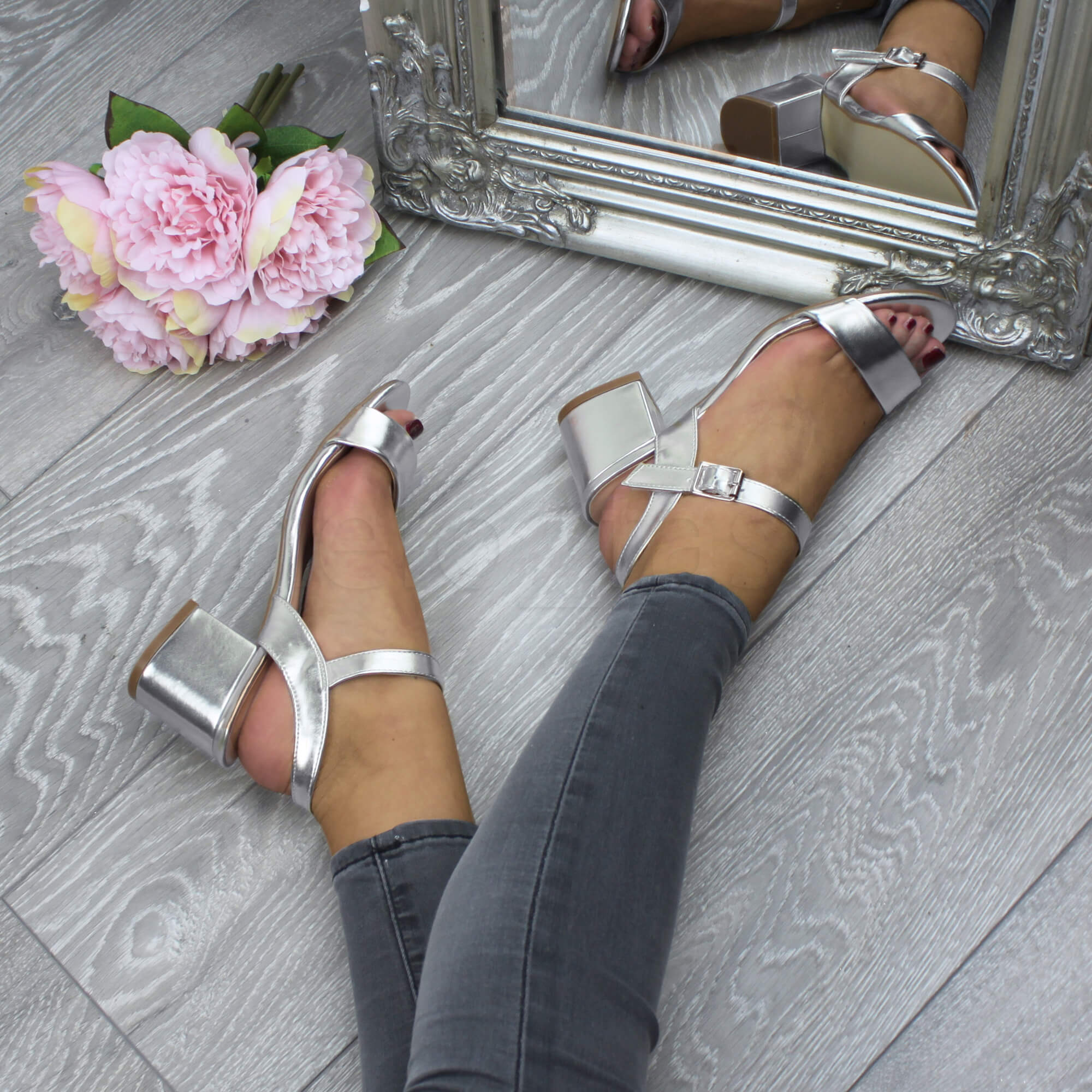 WOMENS LADIES LOW MID BLOCK HEEL PEEP TOE ANKLE STRAP BRIDESMAID SANDALS SHOES