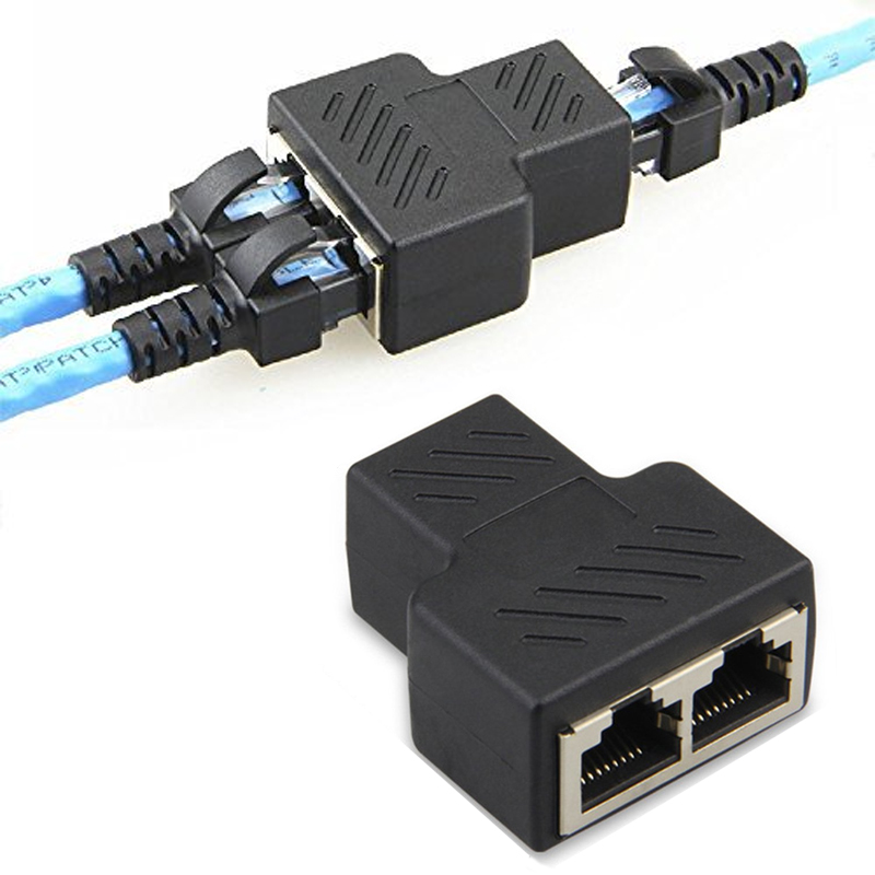 RJ45 Ethernet Y Splitter Adapter Cable 1 to 2 Port Extended Cord for CAT5//5e//6//7