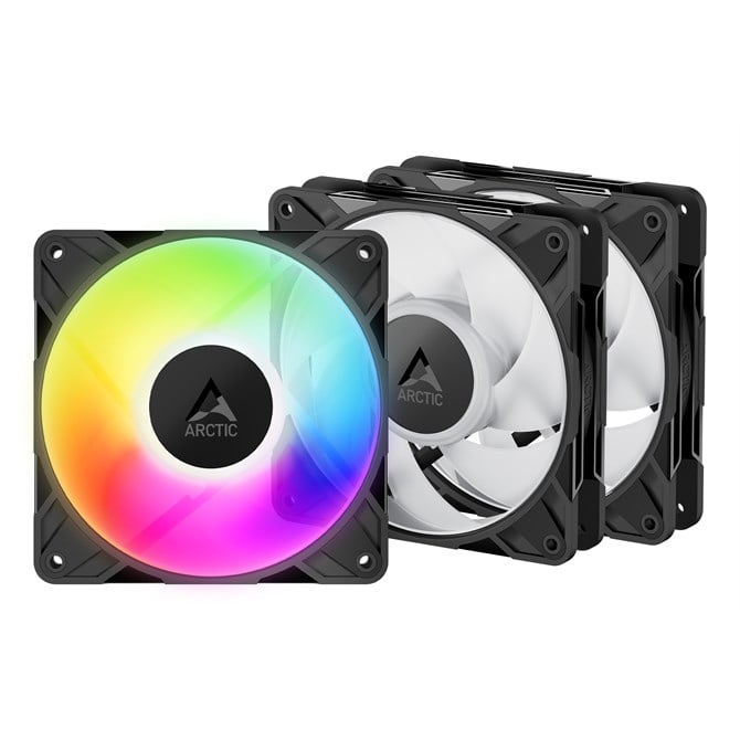 ARCTIC Freezer P12 Pro A-RGB - 3 Pack - 120 Mm A-RGB PWM Fan with Cable Splitter