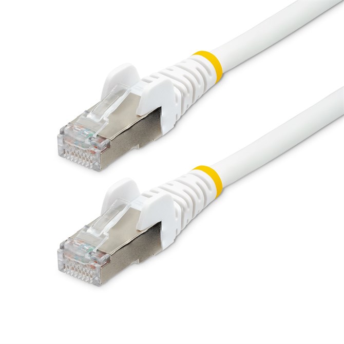 StarTech.com 50cm CAT6a Ethernet Cable - White - Low Smoke Zero Halogen LSZH - 1