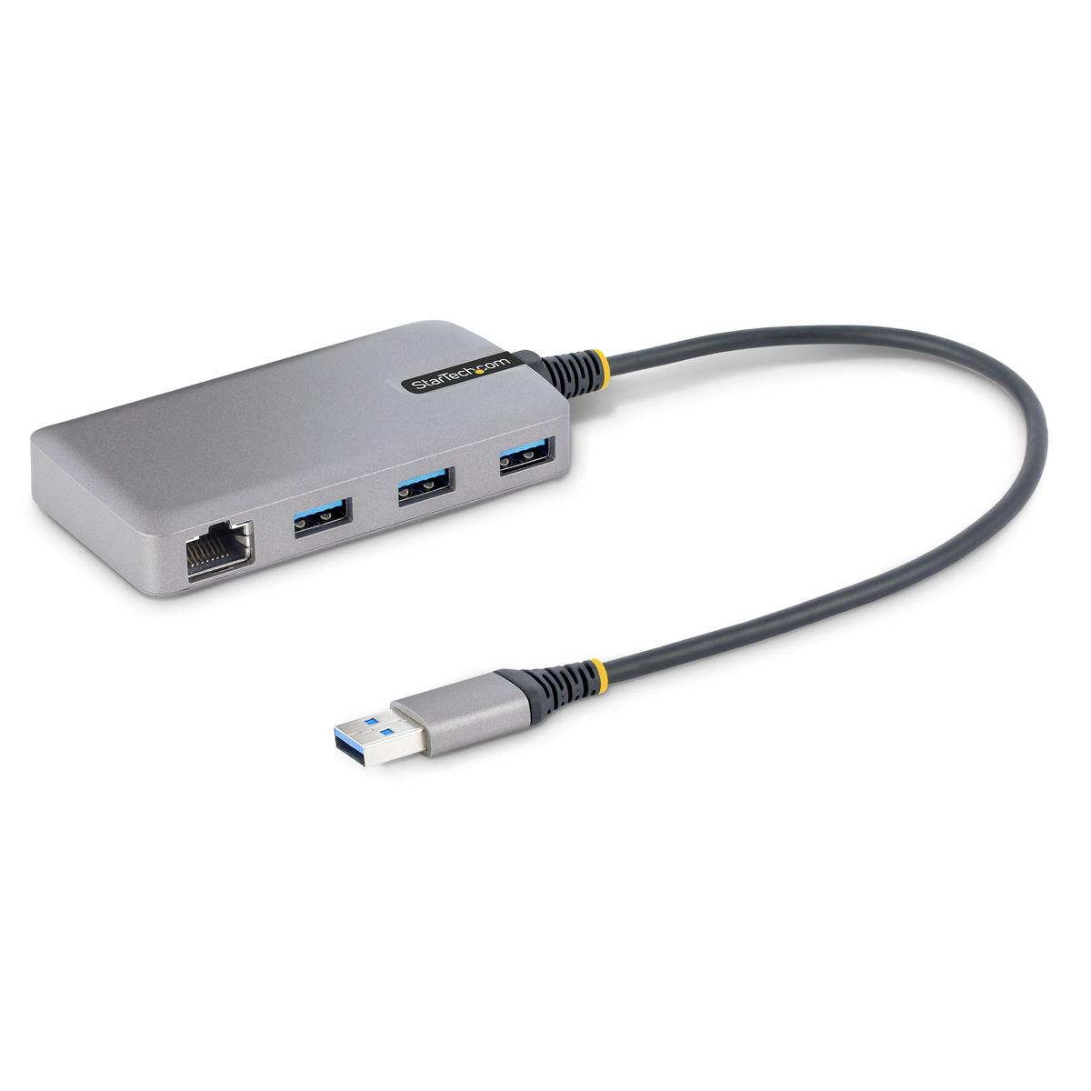 Startech 3-Port USB Hub with Ethernet - 3x USB-A Ports - Gigabit Ethernet RJ-45