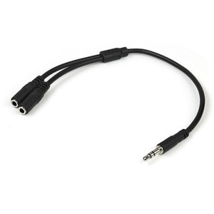 Startech 3.5Mm Audio Extension Cable Slim Audio Splitter Y Cable And Headphone E