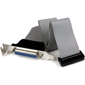 Startech Low Profile 16In Parallel Port Header Cable Adapter With Bracket Db25 F