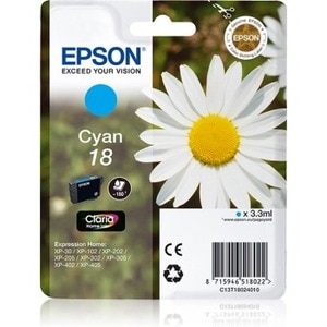 Epson Daisy Singlepack Cyan 18 Claria Home Ink. Cartridge Capacity: Standard Yie