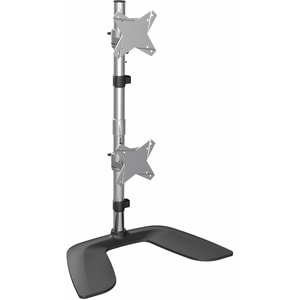 Startech Vertical Dual Monitor Stand Free Standing Height Adjustable Stacked Mon