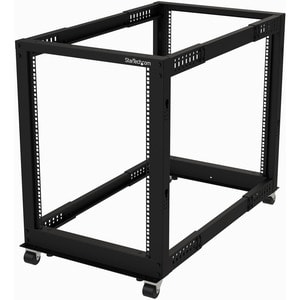 Startech 4-Post 15U Mobile Open Frame Server Rack 19
