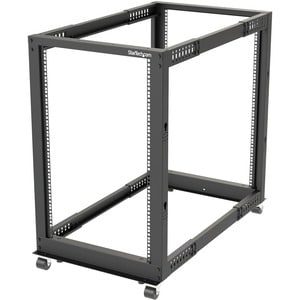 Startech 4-Post 18U Mobile Open Frame Server Rack 19