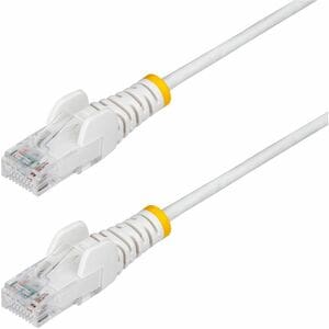 Startech 5M White Slim Cat6 Ethernet Cable Snagless Rj45 Utp Lszh 28Awg Pure Bar