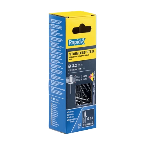 Rapid Stainless steel rivet 3.2 x 8 mm 5000393