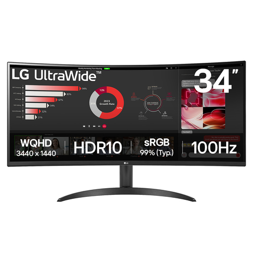 Lg Electronics Va 34In 1920 X 1080 21:09 5Ms Hdmi X2 Displayport Headphone