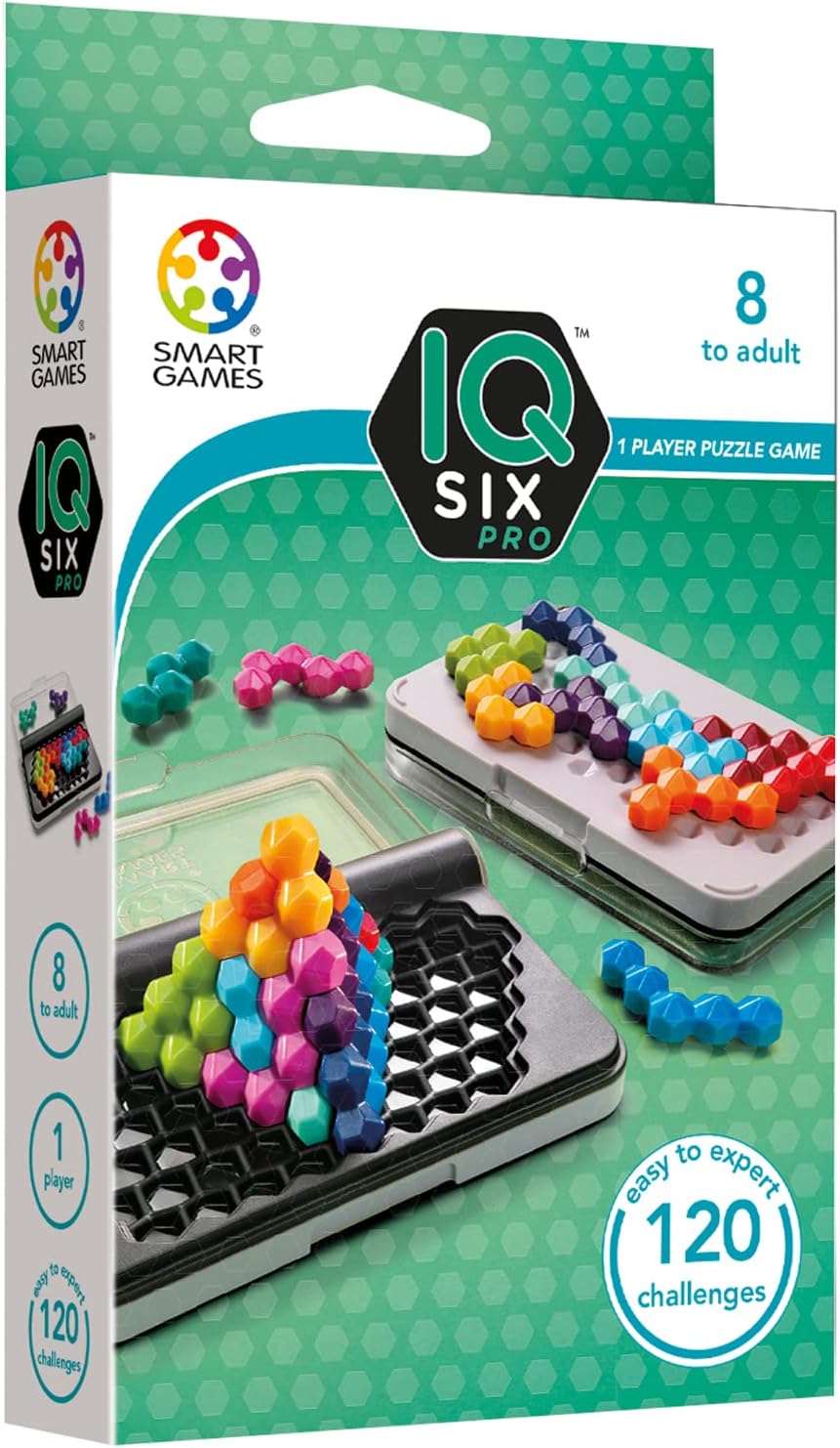 Smart Games IQ Six Pro Puzzle Game with 120 Challenges Ages 8+ Years