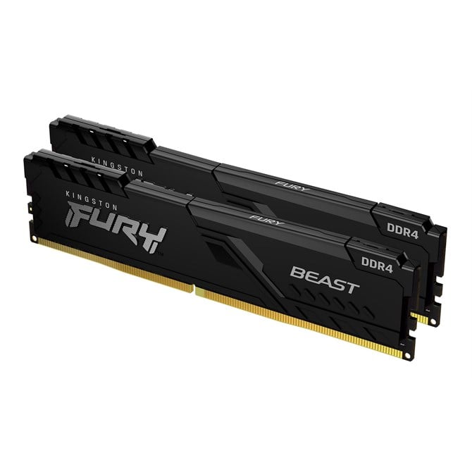Kingston Technology FURY Beast 32GB 3200MT/s DDR4 CL16 DIMM Kit of 2 1Gx8 Black