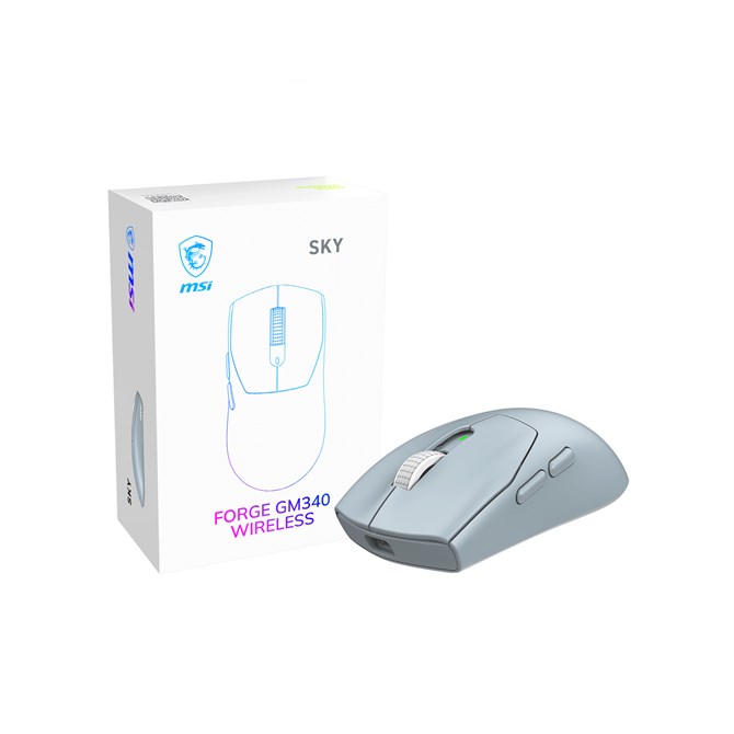 MSI forge Gm340 Wireless Sky mouse Gaming Ambidextrous RF Wireless + Bluetooth O