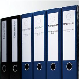 Dymo 99019 59mm x 190mm Large Lever Arch Labels Black On White