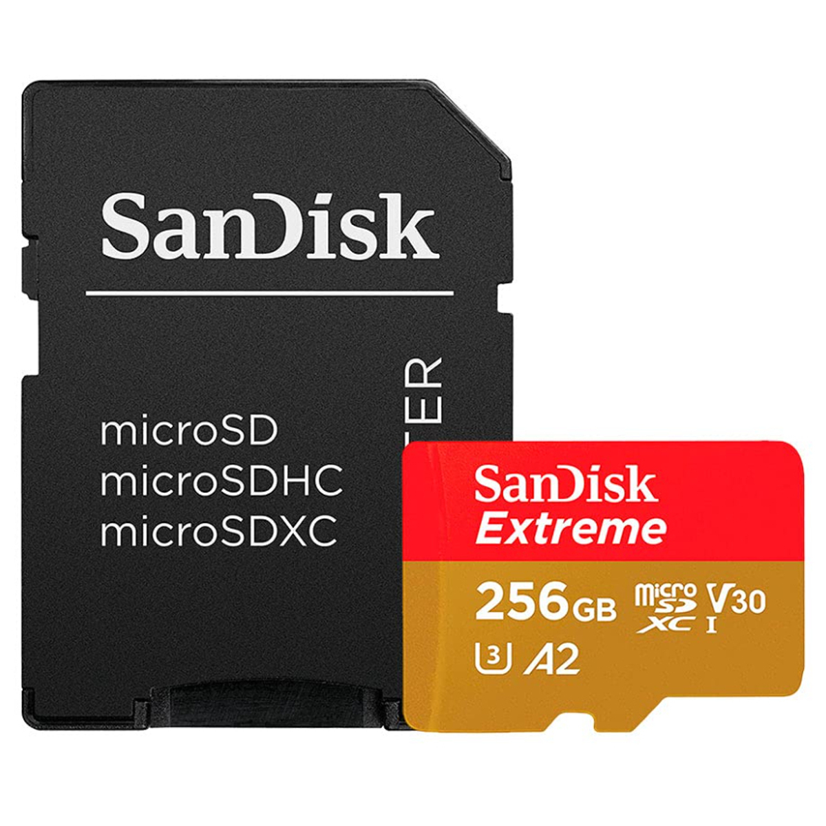 SanDisk Extreme PLUS 256 GB MicroSDXC Class 10 200 MB/s 140 MB/s Class 3 U3