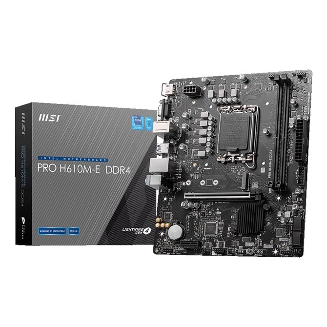 MSI PRO H610M-E DDR4 Motherboard Intel H610 LGA 1700 Micro ATX