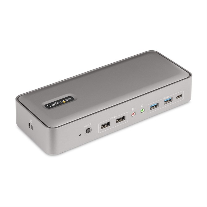 StarTech.com Dual-Laptop USB-C KVM Docking Station Dual Monitor 4K 60Hz DisplayP