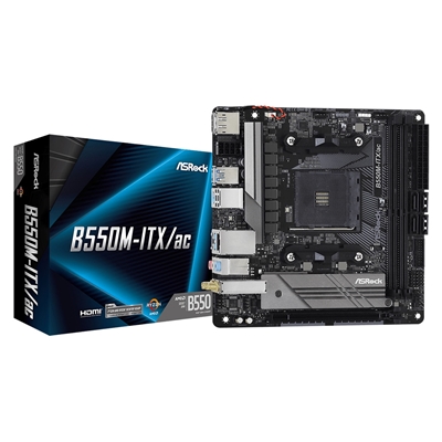 Asrock B550M-ITX/AC Amd Socket Am4 Mini Itx Hdmi/Displayport Usb 3.2 C M.2