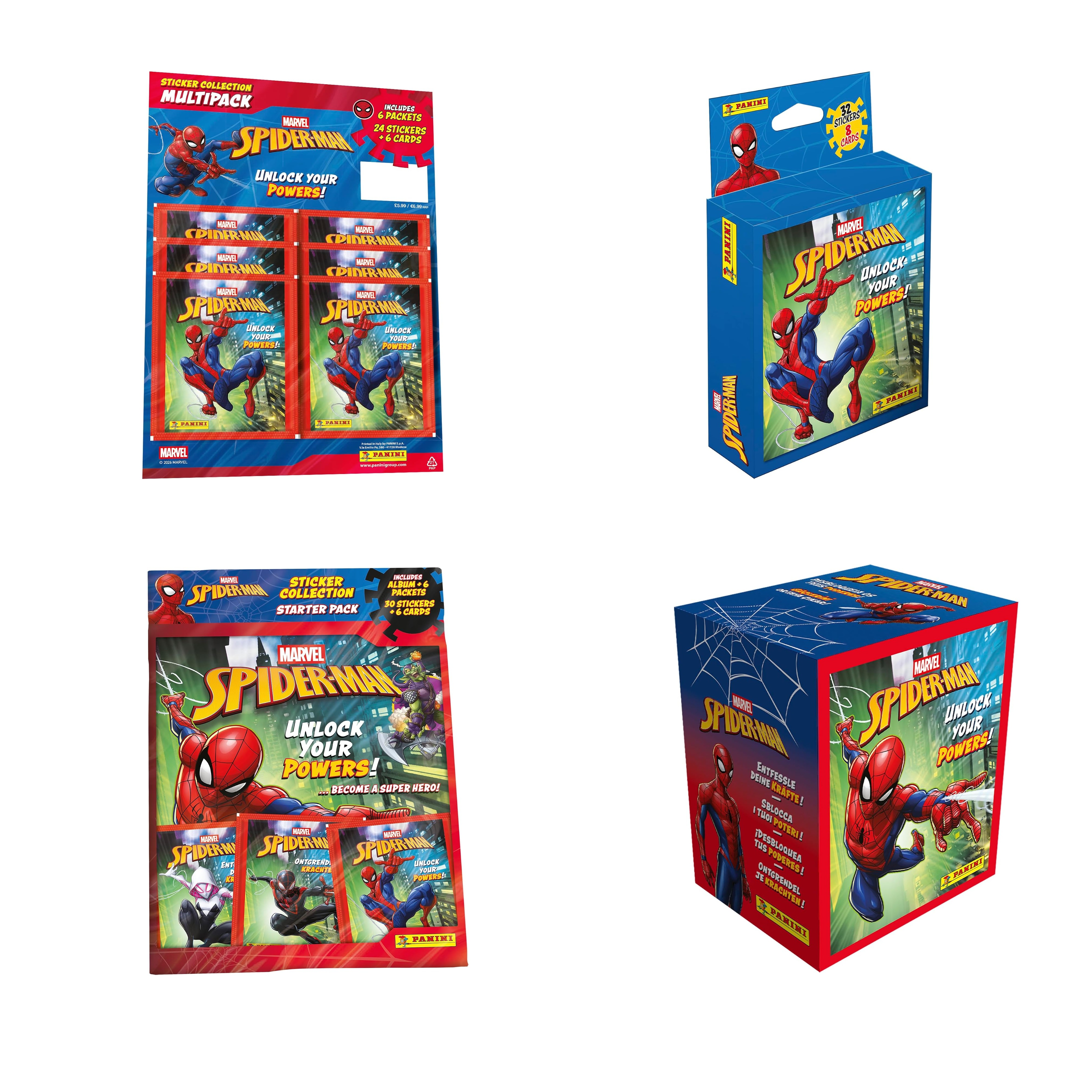 Panini Spider-Man Unlock Your Powers Sticker Collection