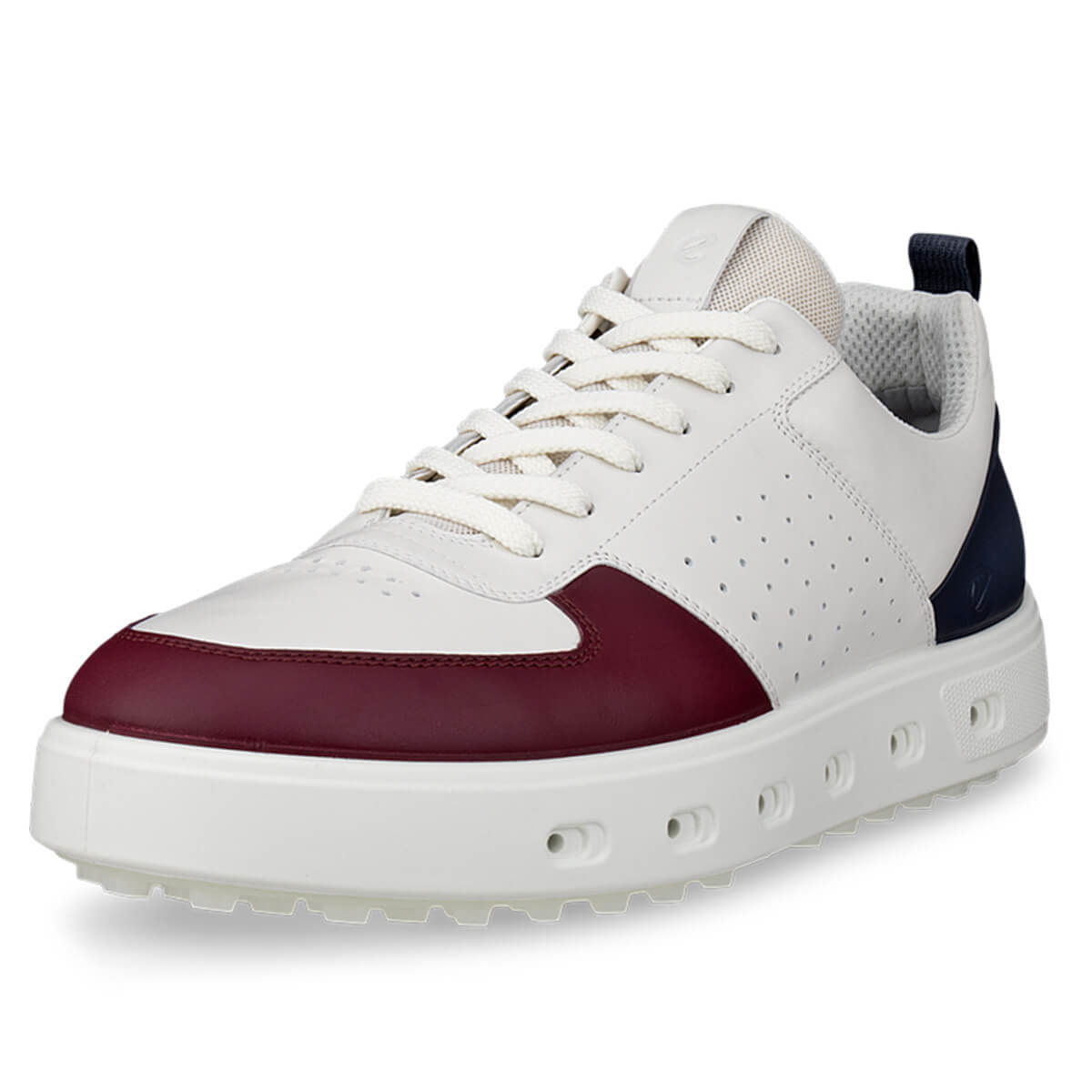 Ecco Mens 2026 Street 720 Leather Waterproof Hybrid Spikeless Golf Shoes