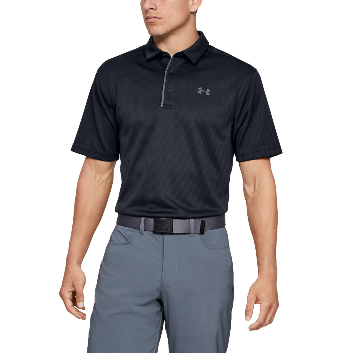 Under Armour Mens Golf Tech Wicking Textured Soft Light Polo Shirt - Picture 21 of 116