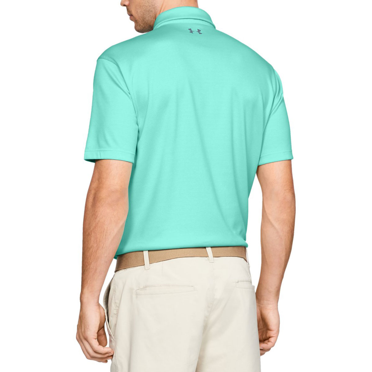 Under Armour Mens Golf Tech Wicking Textured Soft Light Polo Shirt - Picture 68 of 116