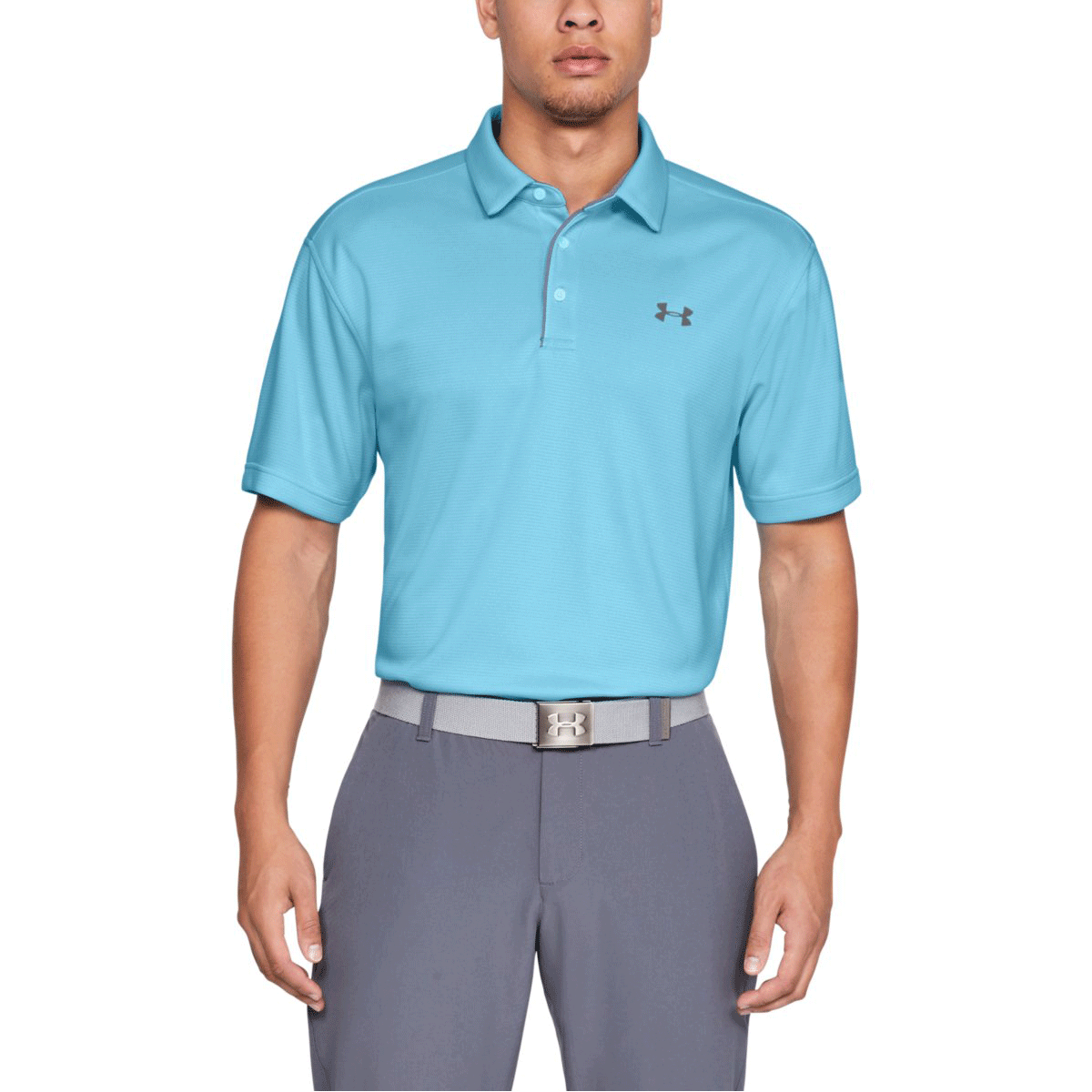 Under Armour Mens Golf Tech Wicking Textured Soft Light Polo Shirt - Picture 103 of 116
