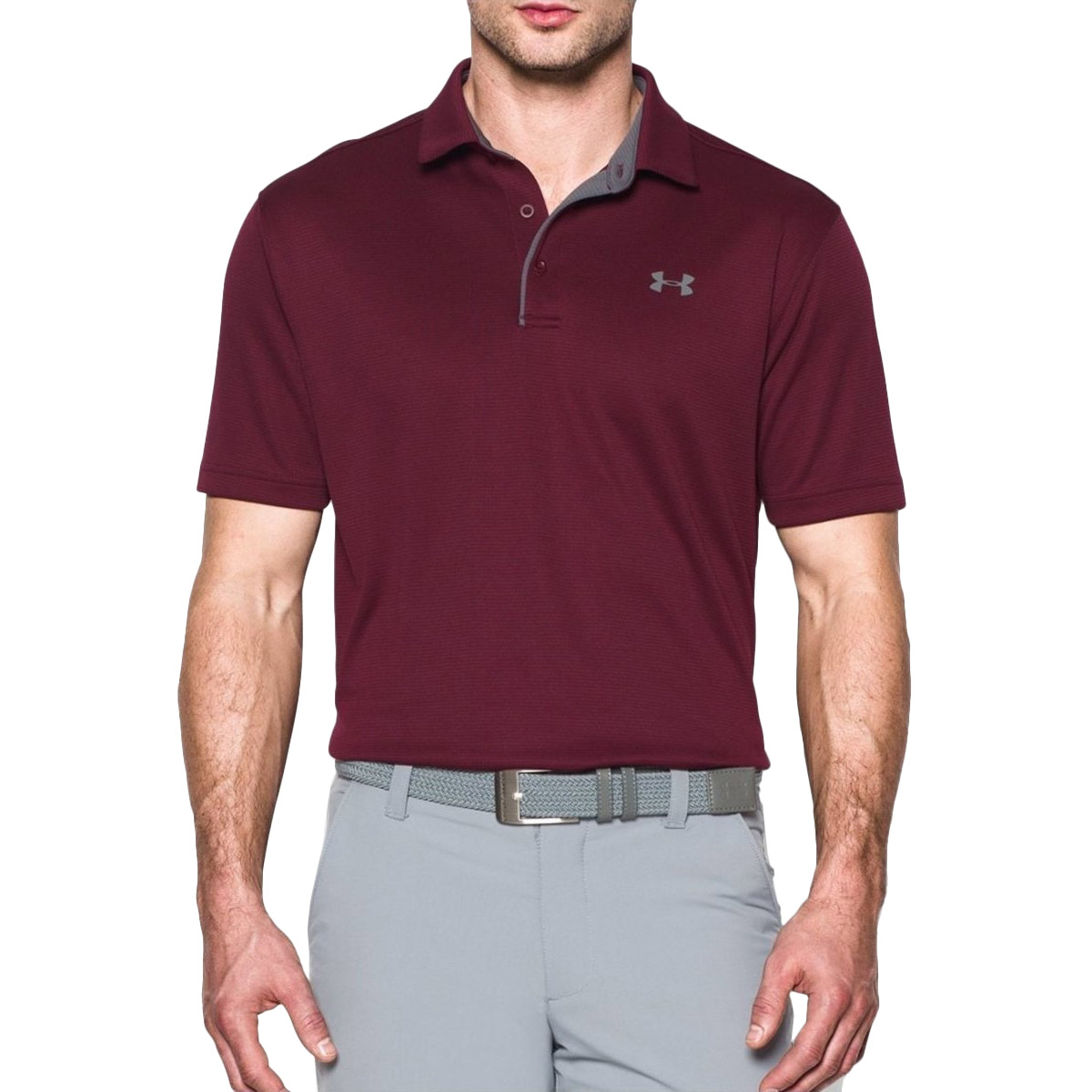 Under Armour Mens Golf Tech Wicking Textured Soft Light Polo Shirt - Picture 55 of 116